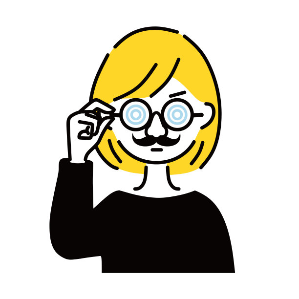 一个女人戴着特制眼镜的插图。图片下载