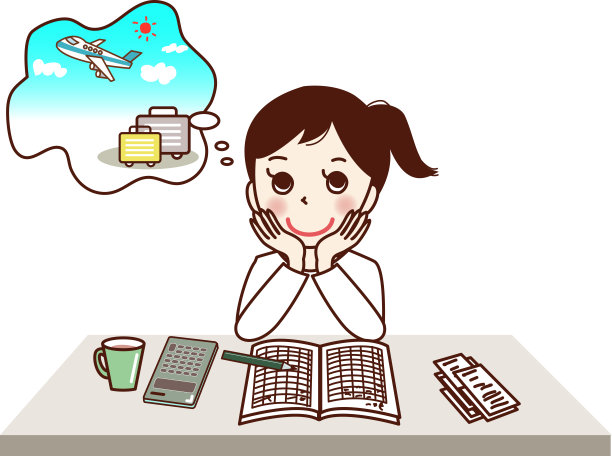 女人记家庭账本时怀揣梦想图片下载