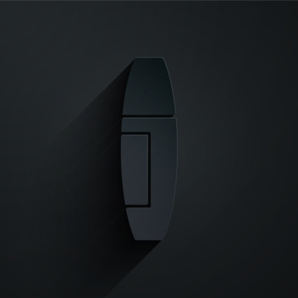 剪纸睫毛膏刷图标孤立在黑色图片下载