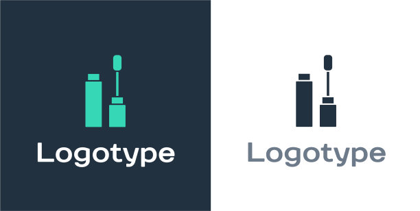 标识型睫毛膏刷图标孤立在白色图片下载