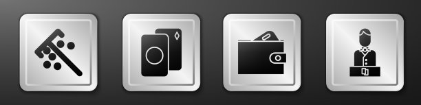 Set stick for chips deck:筹码deck:扑克牌wallet:钱包图片下载