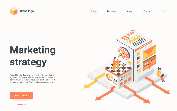 营销策略等距登陆页图片下载