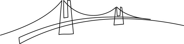 大河上的大桥连成一条线图片下载