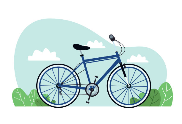 自行车车辆运动在景观图片下载