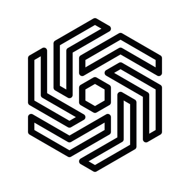 摘要六角形叶片设计元件图片下载