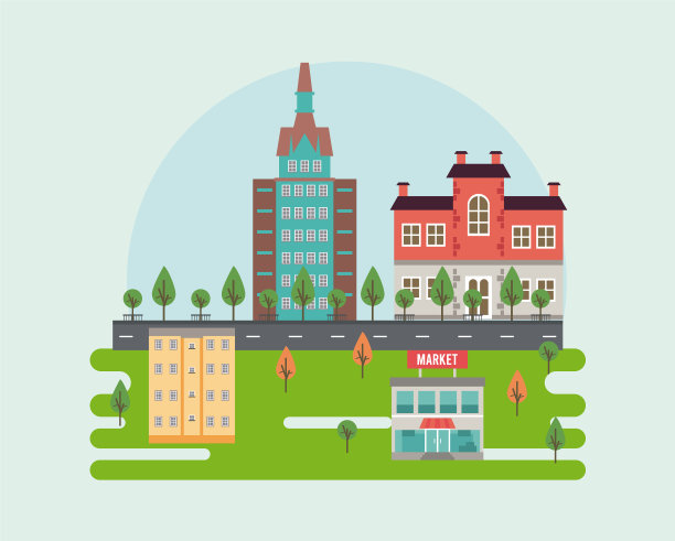 城市生活、大都市、市集景观图片下载