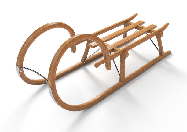 经典的木制雪橇图片下载