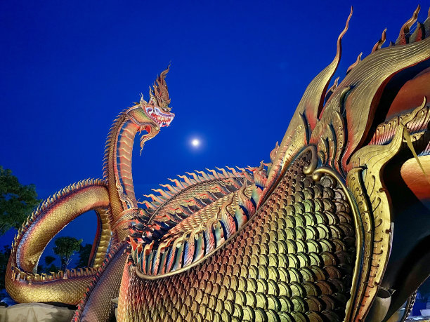 夜晚的地标。图片下载