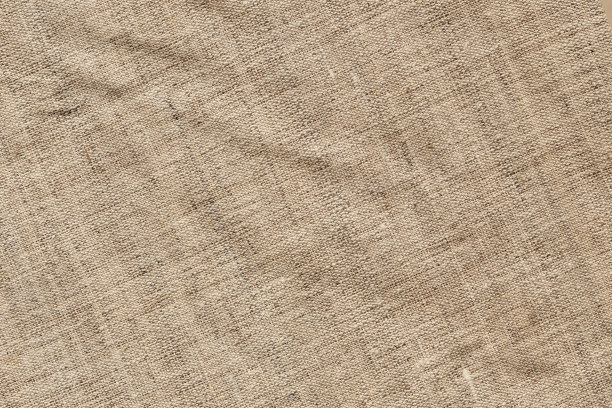 艺术家的非涂层亚麻鸭粗粒帆布皱自然棕色垃圾纹理图片下载