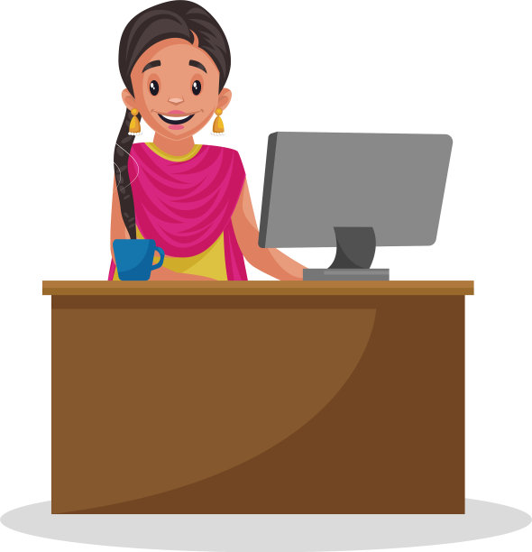 印度旁遮普妇女的卡通图片下载