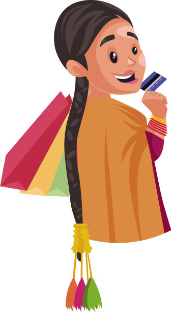 印度旁遮普妇女的卡通图片下载