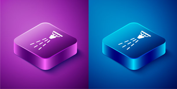 等距消防喷淋系统图标隔离图片下载