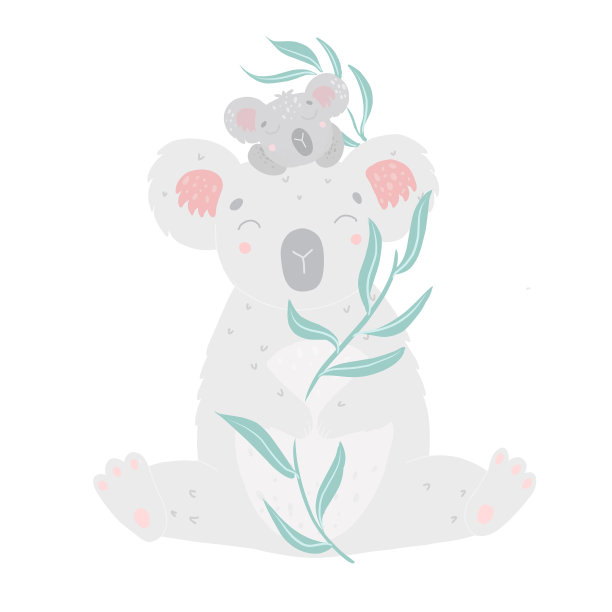 可爱的考拉坐着练瑜伽图片下载