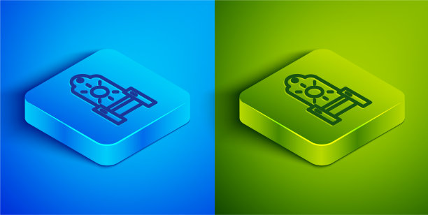 等距线中世纪王座图标孤立上图片下载