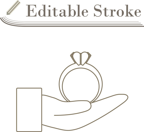 手呈心形戒指图标图片下载