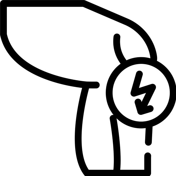 膝盖切割疼痛线图标图片下载