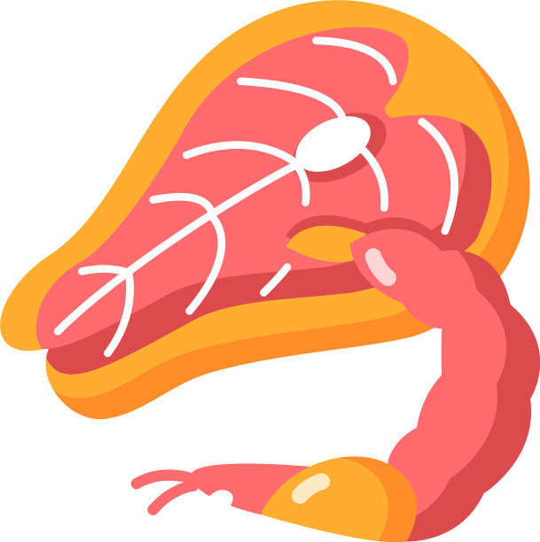 海鲜平面颜色图标图片下载