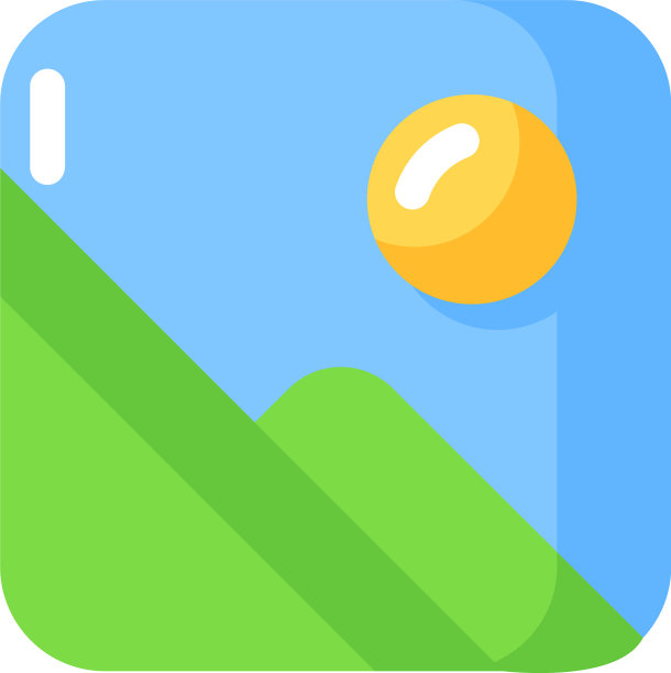 图库应用程序的平面颜色图标图片下载