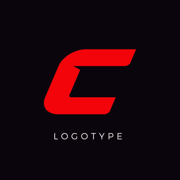 速度字母c红色种族组合标志斜体图片下载
