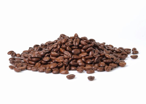 白色背景上的咖啡豆图片下载