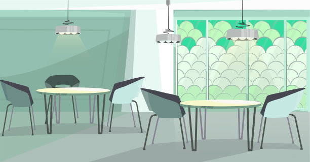 舒适的咖啡馆与现代设计图片下载