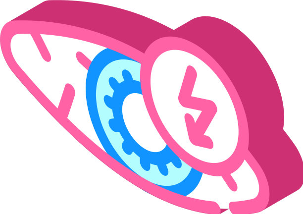 眼睛切割疼痛等距图标图片下载