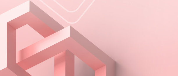 抽象背景和几何形状的概念在红色。复制空间，简约风格，数字，横幅，网站- 3d渲染图片下载