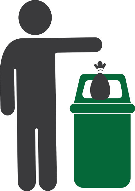 把垃圾丢进垃圾桶图片下载