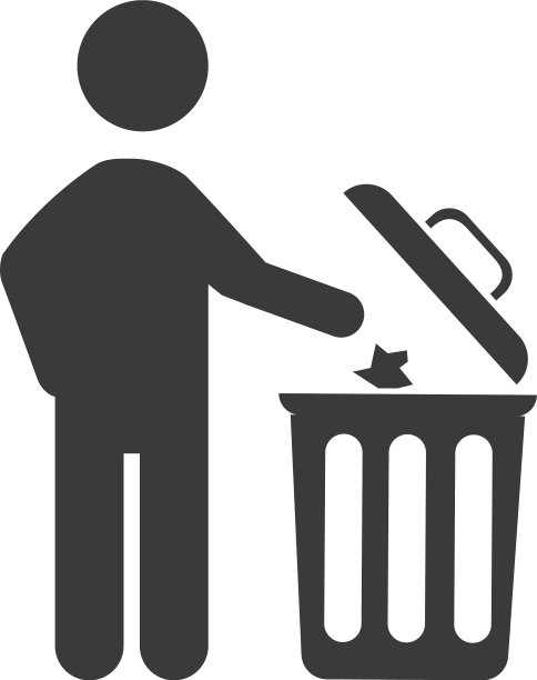 把垃圾丢进垃圾桶图片下载