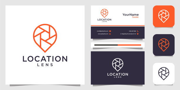 定位针和镜头相机标志设置灵感图片下载