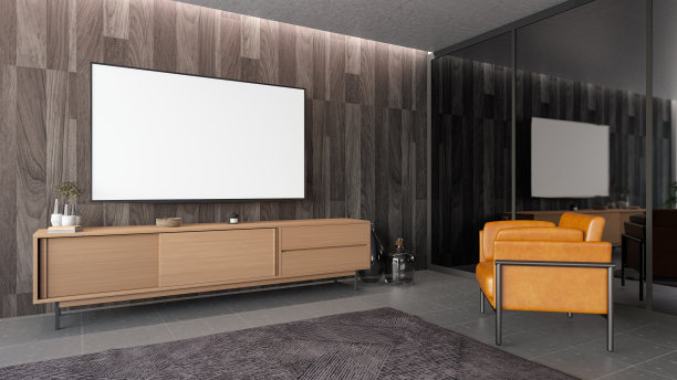 智能电视木柜模型图片下载