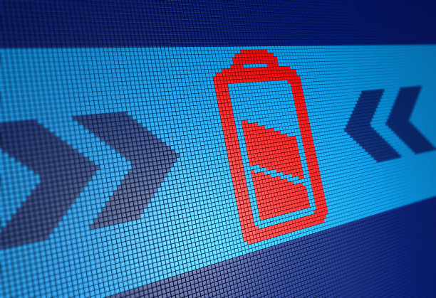 像素化背景上的电池符号图片下载