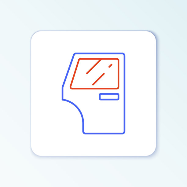 线车门图标隔离在白色背景图片下载