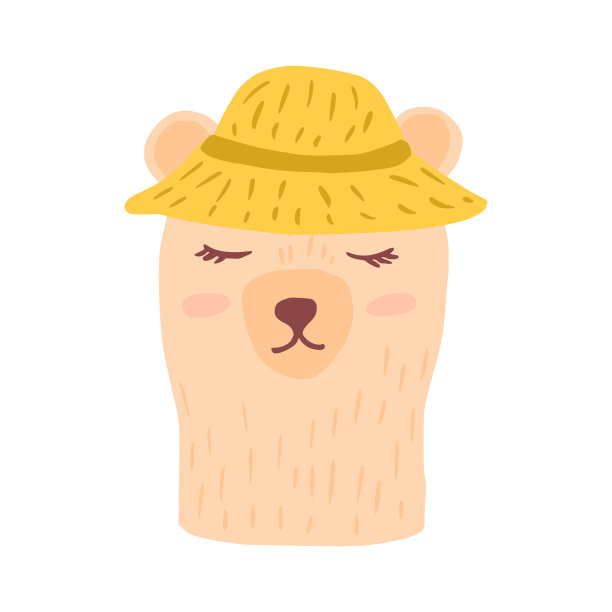 头棕熊孤立在白色背景图片下载