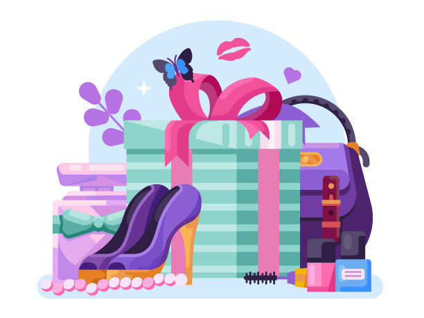 妇女节礼物或女士礼品盒图片下载