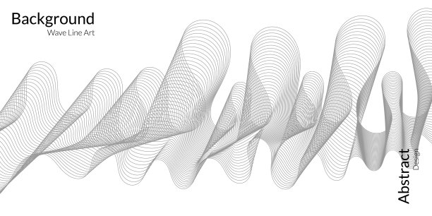 现代抽象背景与灰色波浪线图片下载