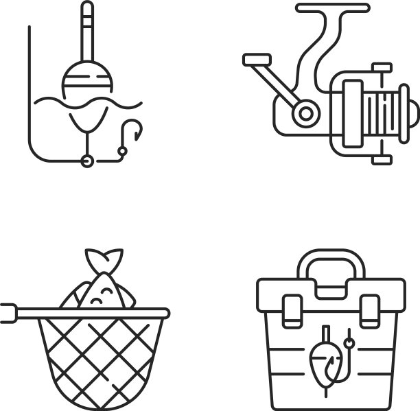 霍班德休闲活动线性图标集图片下载