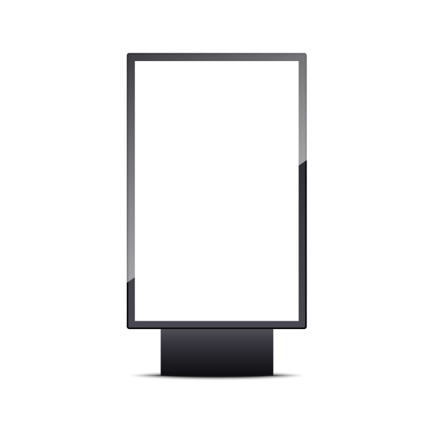 空白户外现实灯箱横幅图片下载