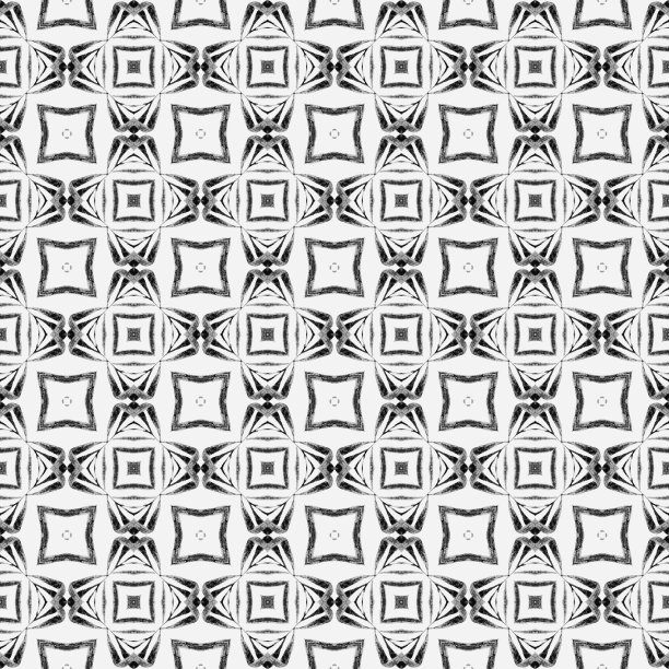 手绘绿色马赛克无缝边框。黑色的图片下载