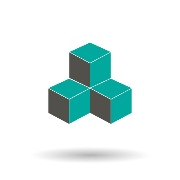 立方体图标，一个简单的孤立图标图片下载
