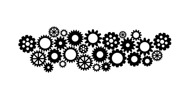 复杂齿轮机构轮廓图片下载