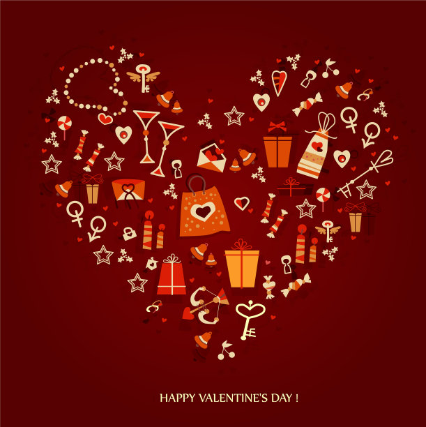 情人节心形卡片图片下载