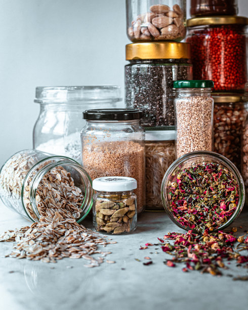 素食食品柜项目和零废物项目图片下载