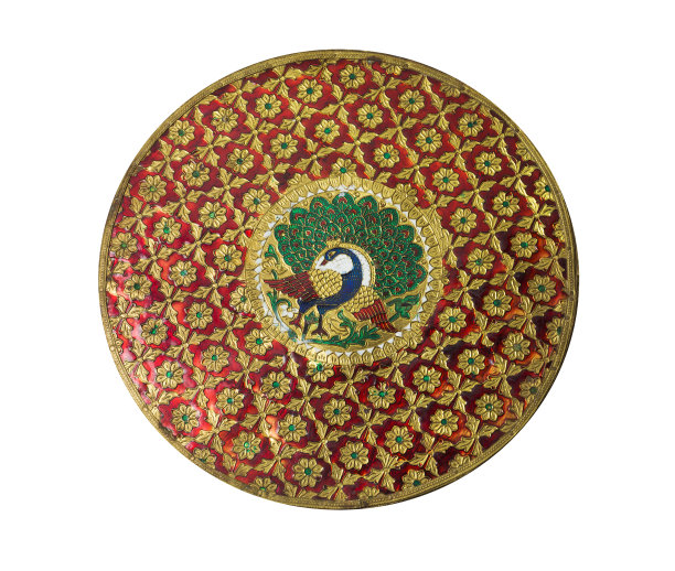 古印度传统饰品手工制作，雕刻精美精美的印度珠宝艺术图片下载