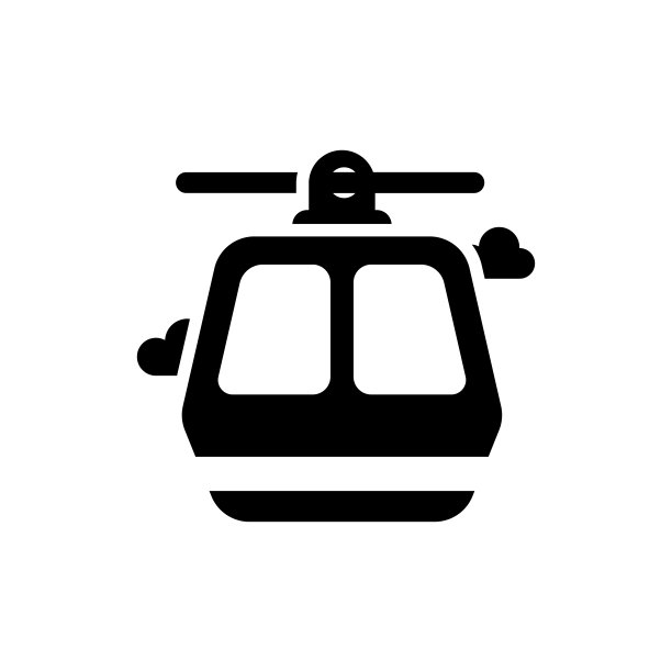 缆车矢量固体图标风格插图。EPS 10个文件图片下载