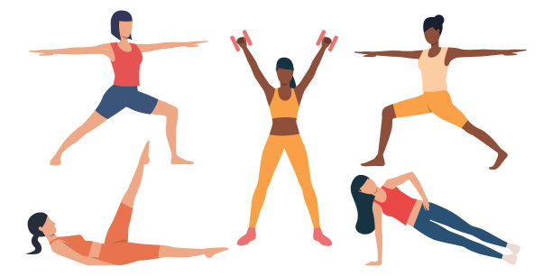 让苗条的女孩锻炼身体图片下载