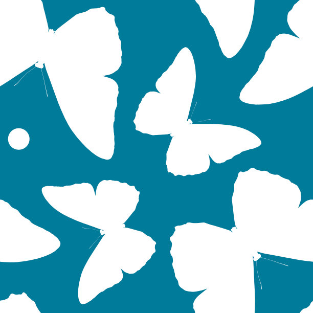 无缝图案的蝴蝶剪影。图片下载