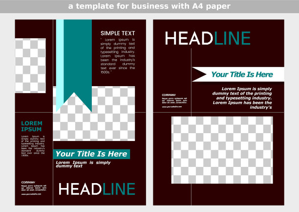 标题宣传册模板黑红蓝c图片下载