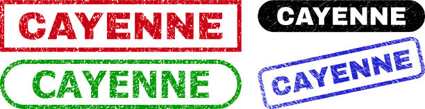 卡宴矩形印章与刮花风格图片下载