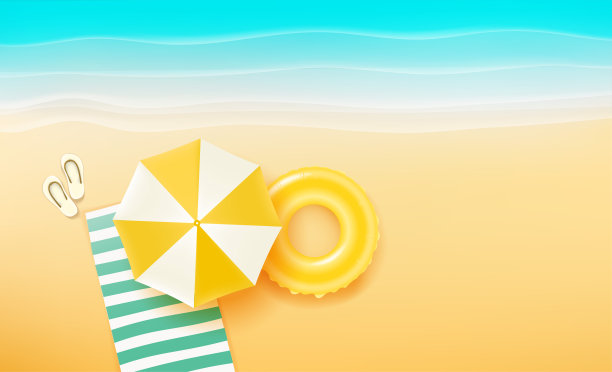 美丽的色彩柔和的海滩景观图片下载